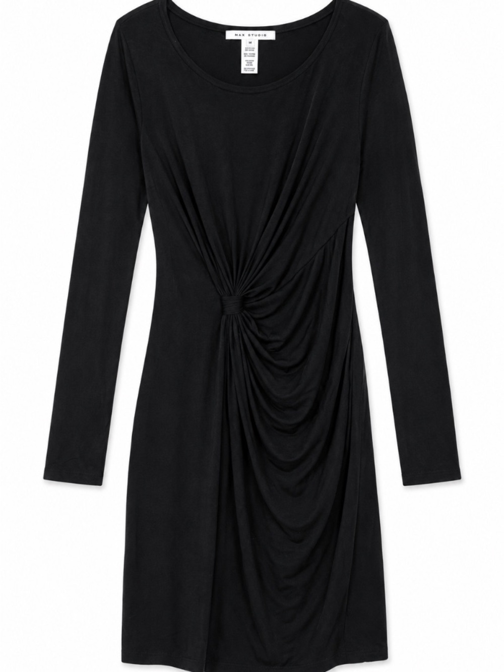 Max Studio • Black • Long-Sleeve • Knot Detail Dress • Medium